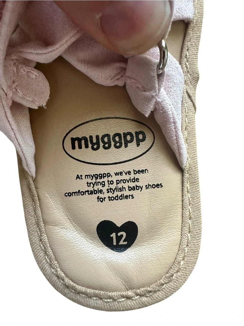Myggpp pink and white baby sandals (2 sets)